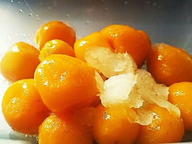 おせちの金柑、2時間冷凍で、美味しく！の写真