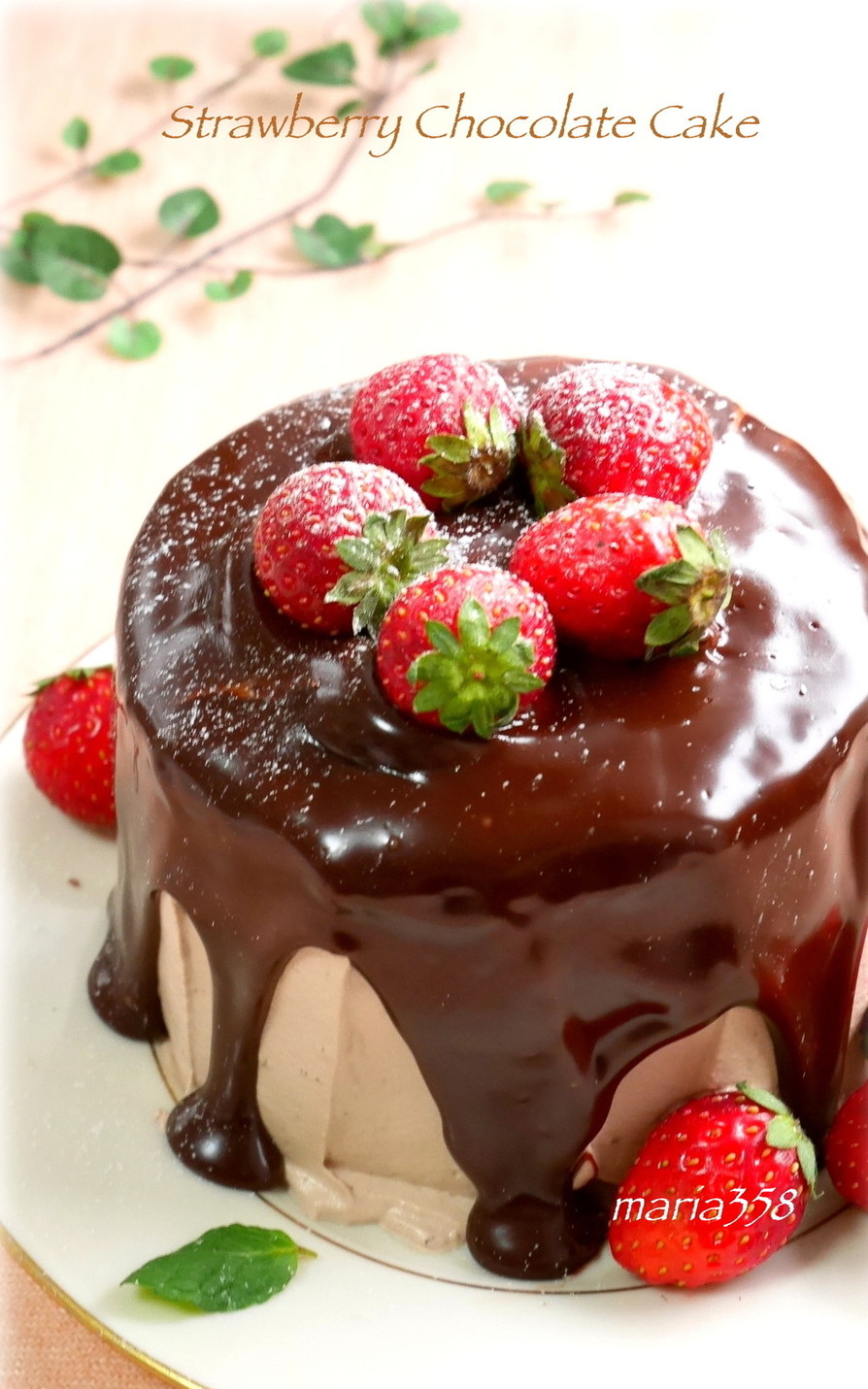 バレンタイン★いちごチョコレートケーキ★の画像