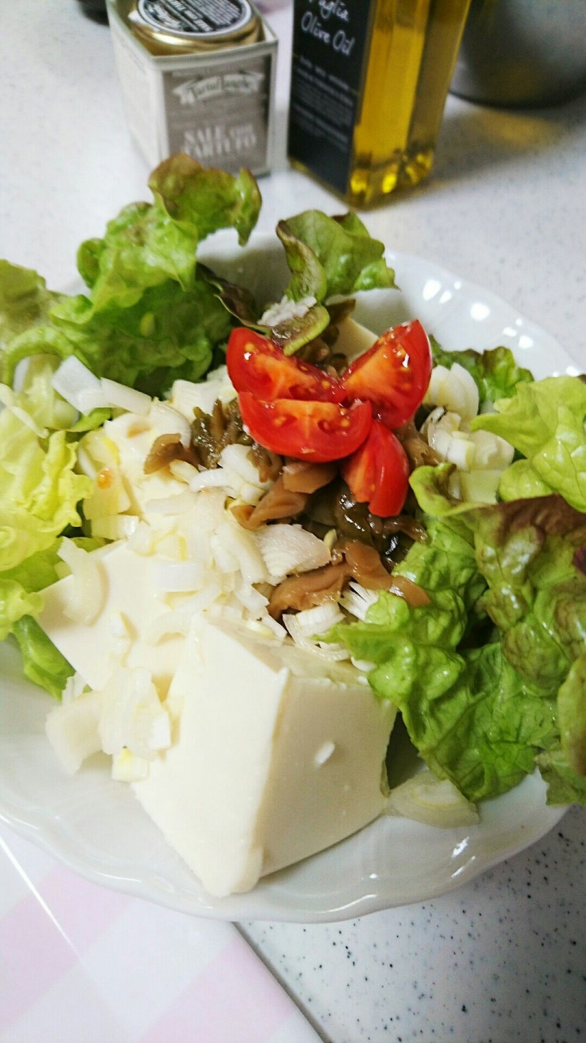 簡単♪豆腐サラダ☆ザーサイ&塩ごま油！の画像