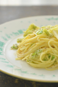 カルボナーラ風 キャベツのパスタ