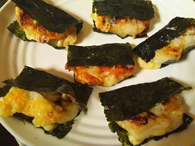 ★簡単★かりかりチーズ磯部餅★