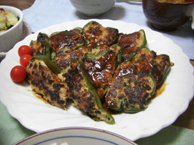 メタボ対策!?ヘルシーピーマンの肉詰め