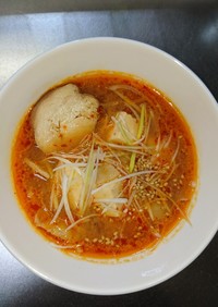 辛！味噌ラーメン風♡豆腐スープ