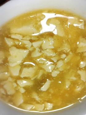 ハヤトウリと豆腐の中華風スープ