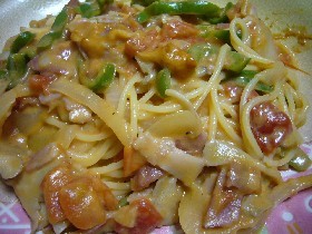 簡単で本格的★トマトクリームパスタ★