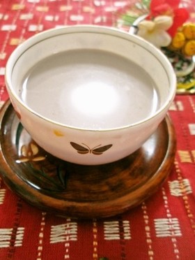 黒豆の煮汁入り♡寒天ホットミルク