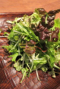 水菜と新生姜のハリハリサラダ