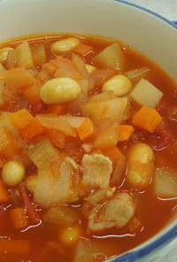 野菜たっぷり！トマトの煮込みスープ