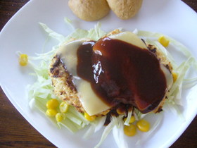 痩せ食材で☆ダイエットハンバーグステーキ