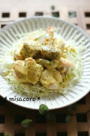 mプリプリ鶏の和風からしマヨソースの写真