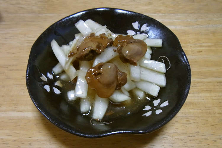 超簡単 赤貝の缶詰と大根の和え物 レシピ 作り方 By たりるれろ クックパッド 簡単おいしいみんなのレシピが364万品