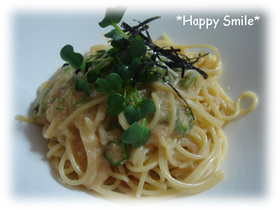 長芋明太子のつるつるネバネバパスタ