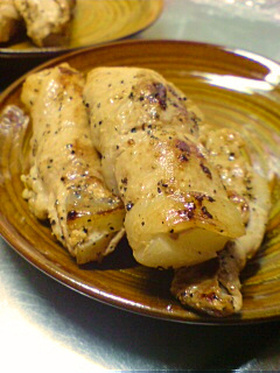 塩と胡椒でさっぱり♪豚肉の大根巻き焼き