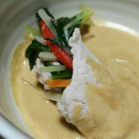 細切り野菜の花束しゃぶしゃぶ