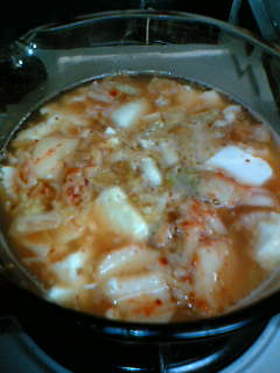 キムチと豆腐のスープ