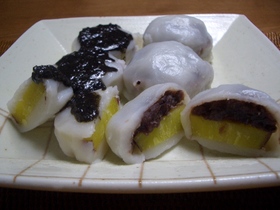 米粉で作ったいきなり団子 モチモチです