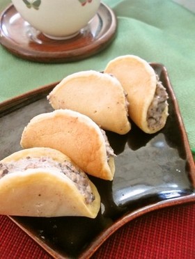 白玉粉入りのもちもちミニどら焼き