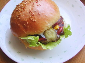 ベジタリアン納豆ハンバーガー
