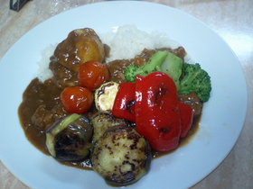 ☆彩り豊かな焼き野菜カレー☆