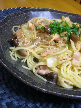 ♡*♥サーモンとしめじの和風パスタ♡*♥