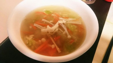 白菜とえのきのほんわかスープの写真