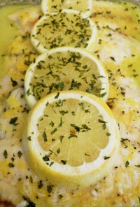 白身魚のレモンバター焼き