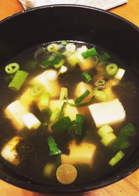 豆腐と海苔のスープ
