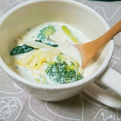白菜とブロッコリーの豆乳シチューの写真