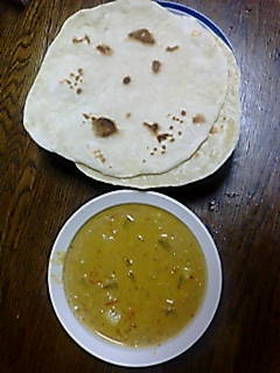 インド風大根カレーとナン