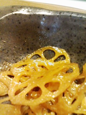 甘辛☆レンコンバター炒め。
