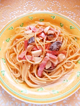 ☺きのことベーコンの簡単クリームパスタ☺