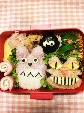 キャラ弁☆ジブリ☆トトロと猫バス達