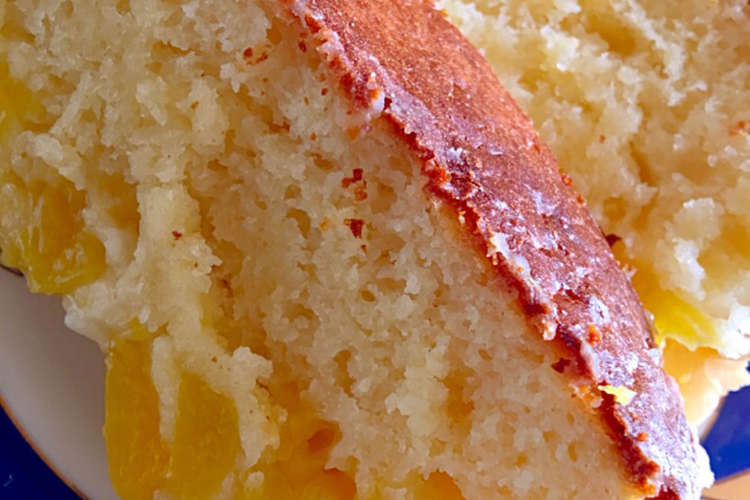 簡単な電動ミキサーなしの桃パウンドケーキ レシピ 作り方 By 栄養士の寧々 クックパッド