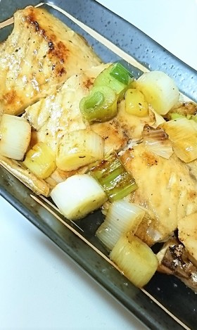 塩鯖で簡単!ねぎ塩焼き