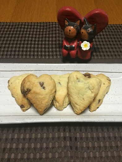 バレンタインに♡ハートのチョコクッキーの写真