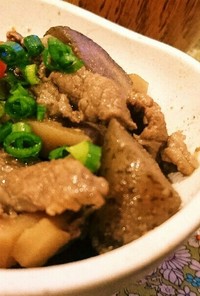 牛肉と根菜こんにゃくのしぐれ煮風