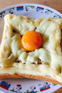 朝食に。簡単ツナチーズ食パン