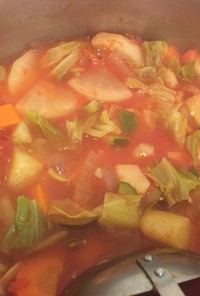 野菜のみ トマトスープ 煮込むだけ 簡単