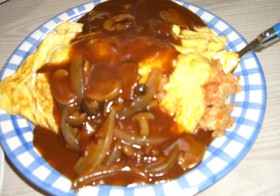 きのこのデミグラスオムライス☆