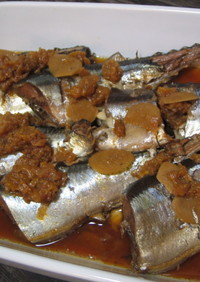 圧力鍋★骨までおいしい秋刀魚の梅干煮
