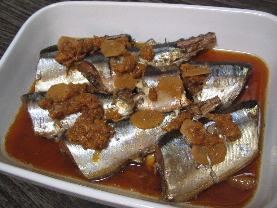圧力鍋★骨までおいしい秋刀魚の梅干煮の画像
