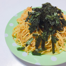 水漬けパスタで時短?簡単!明太子パスタ!