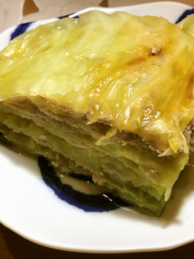 キャベツと豚肉のミルフィーユ(重ね煮)