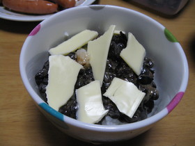∮黒豆納豆×チーズ×ごはん∮