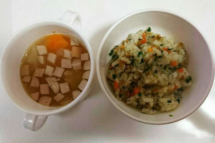 混ぜるだけ ママと納豆炒飯 離乳食中期 レシピ 作り方 By Miriママ クックパッド 簡単おいしいみんなのレシピが360万品