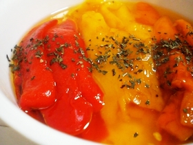 手軽なパプリカのオイル漬け