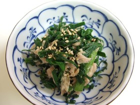 チンしてまぜるだけ!ニラとシーチキン和え