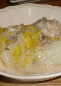 白菜と肉団子のクリーム煮