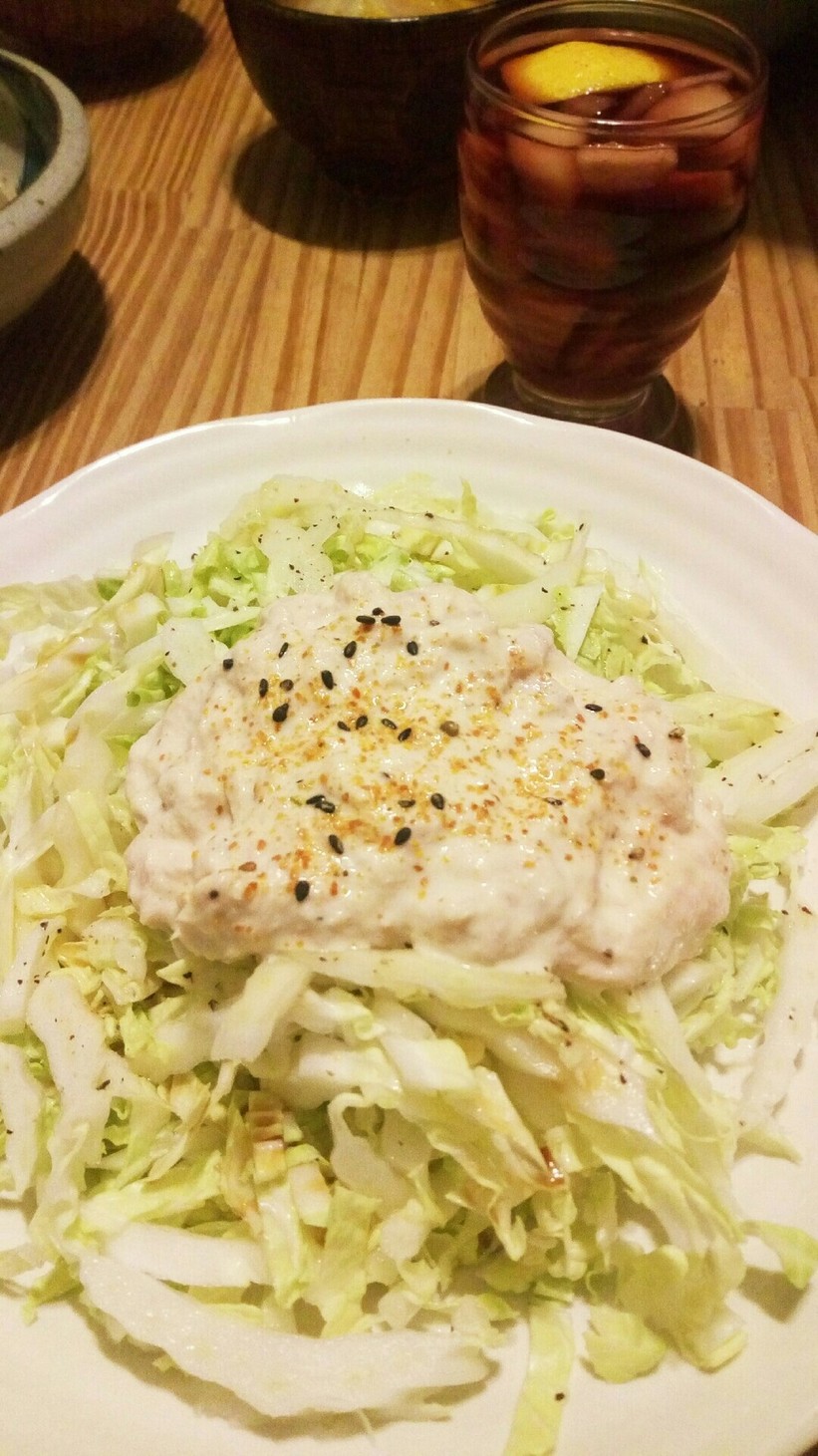 山盛り白菜サラダの画像