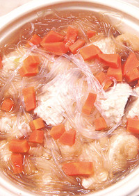 寒い日に温まる！鶏肉団子と白菜のスープ煮